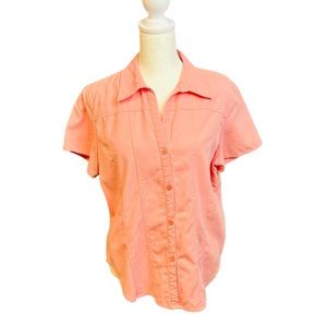 Emma James Women's Tencel Lyocell Chambray Button Up Short Sleeves Shirt